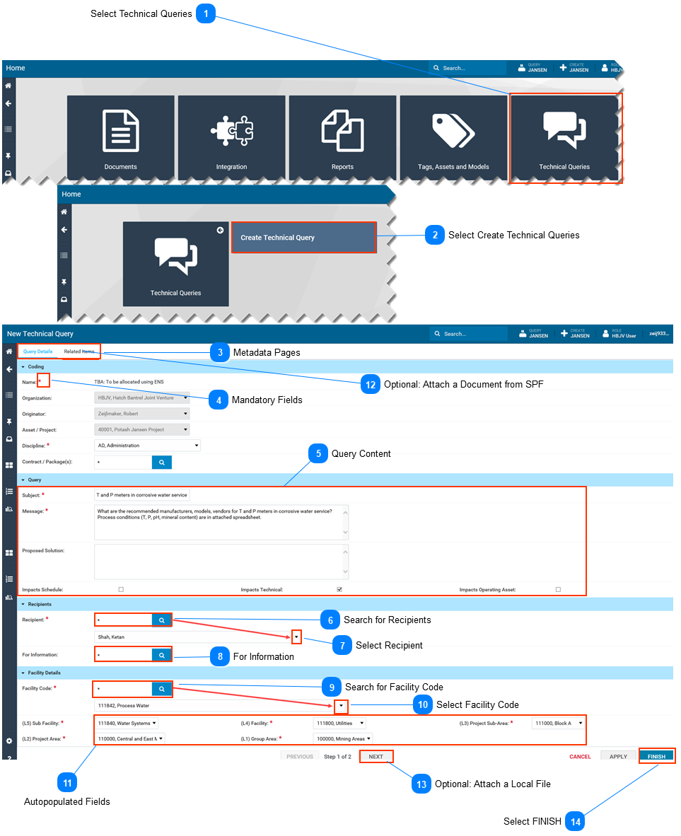 Create a Technical Query