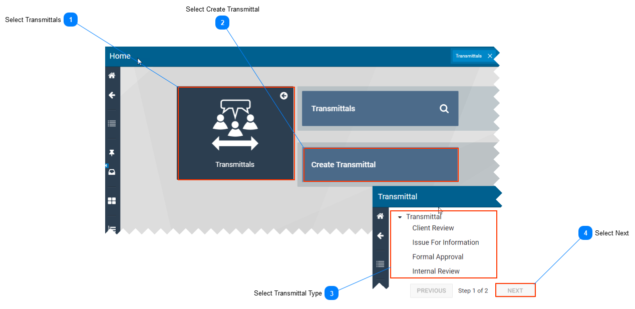 Create a Transmittal