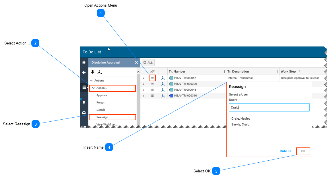 Reassign Workflow Step