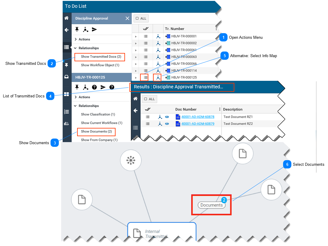 View Documents in a Transmittal